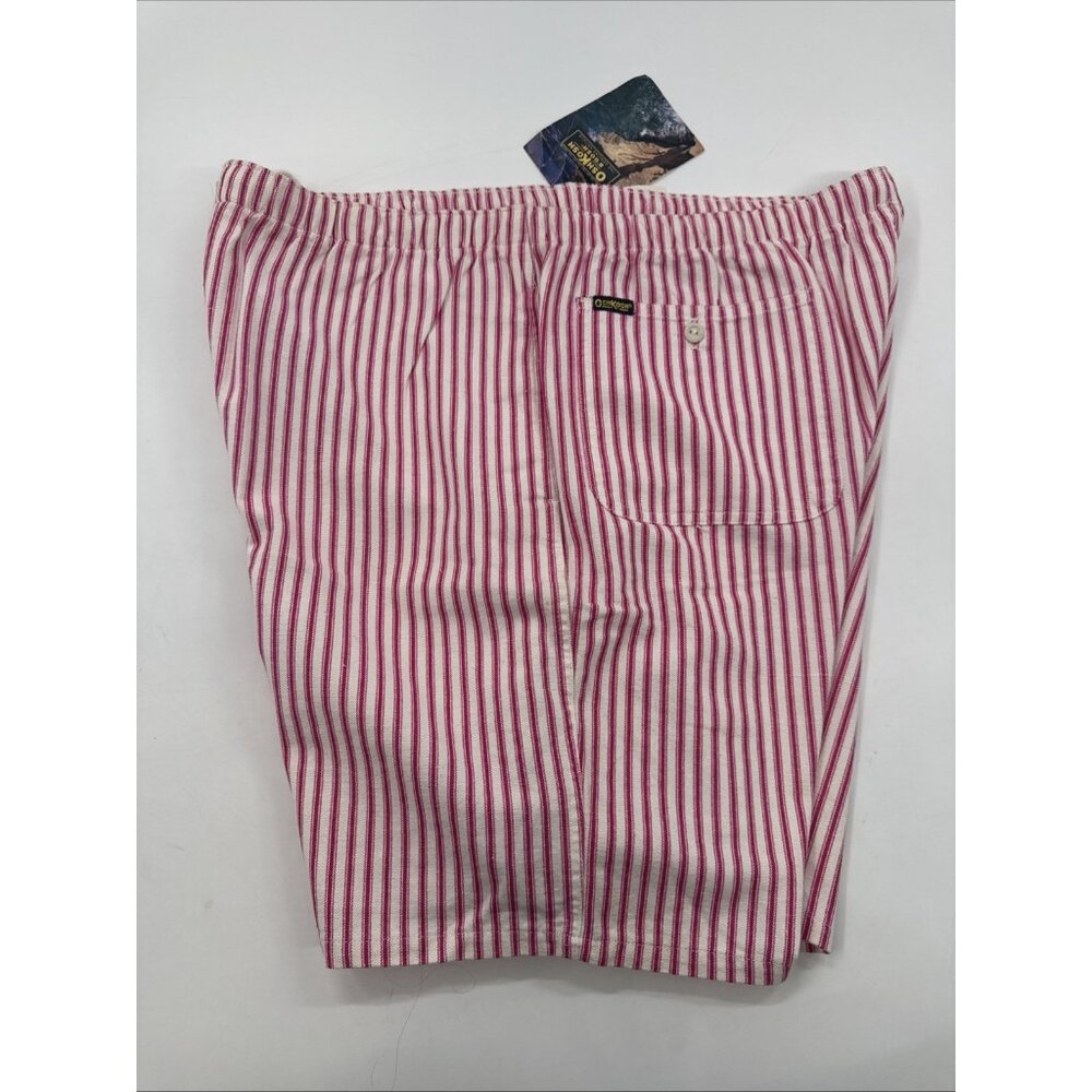 Vintage OshKosh Shorts Mens Large Red Striped Cotton Railroad Conductor NWT - Picture 9 of 16